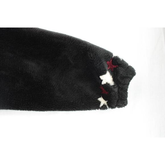 VTG 90s Bear Ridge Sherpa Fleece USA Flag Images in fur Jacket USA Made Small - Picture 5 of 10